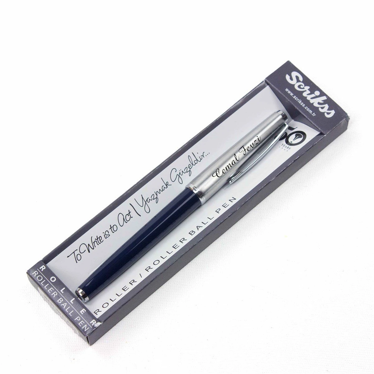 Kişiye Özel Scrikss Metal Roller Kalem Lacivert