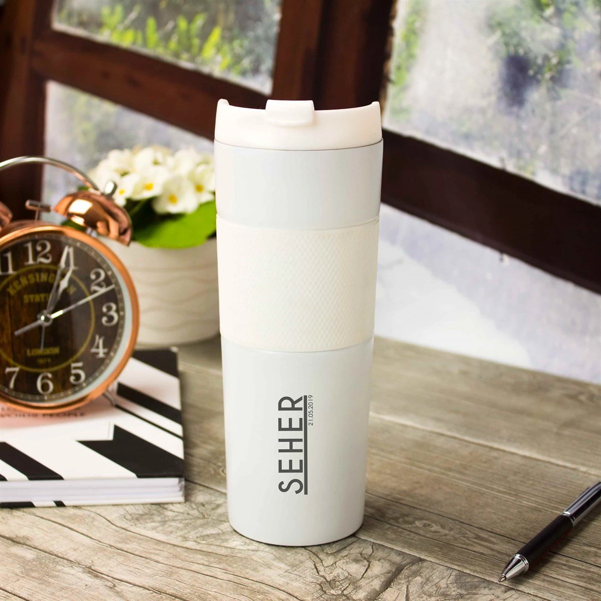 Kişiye Özel French Press Çelik Termos 450 ml