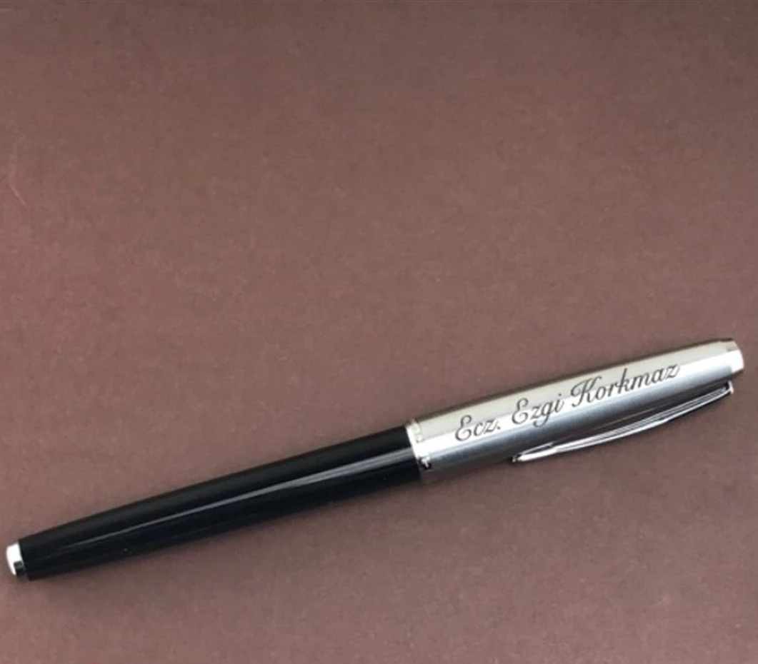 Kişiye Özel Scrikss Marka Siyah Gövdeli Metal Dolma Kalem