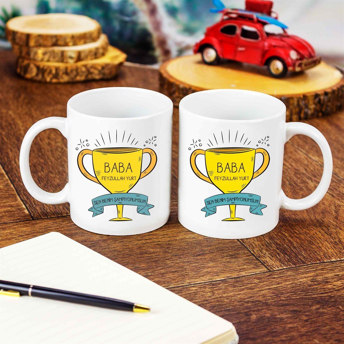 Kişiye Özel Sen Benim Şampiyonumsun Temalı Seramik Kupa Bardak