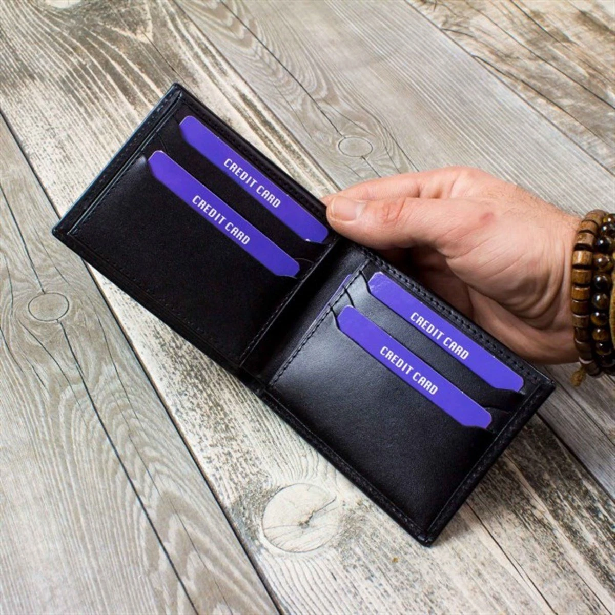 Kişiye Özel Deri Cüzdan ve Kemer Seti Tasarım Kutulu