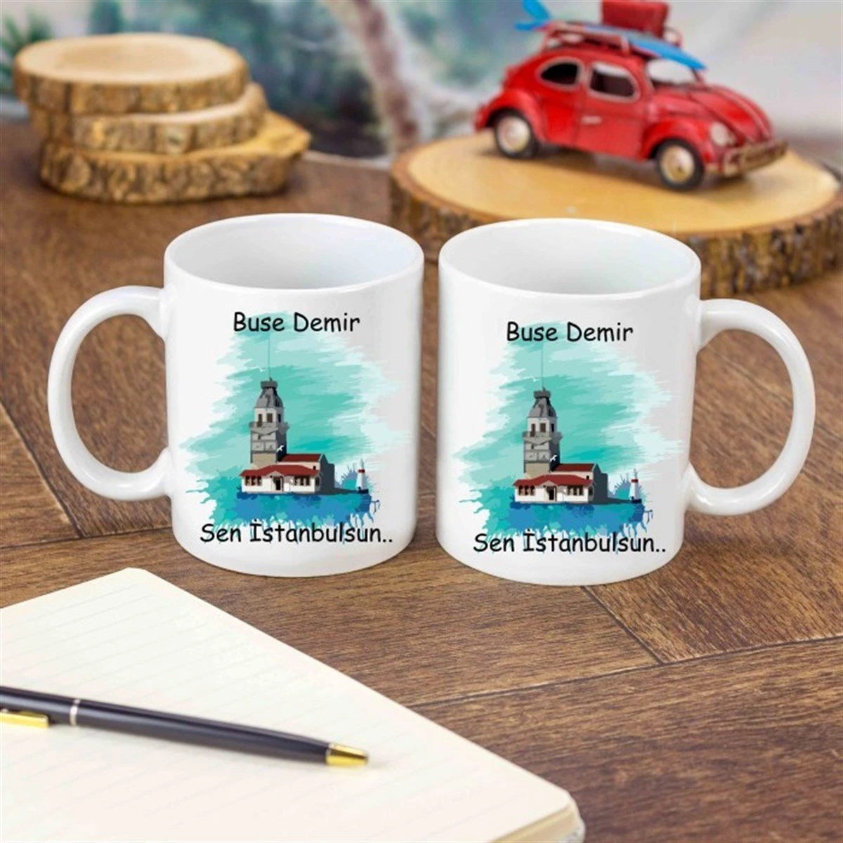 Kişiye Özel Kız Kulesi Temalı Sen İstanbul'sun Kupa Bardak