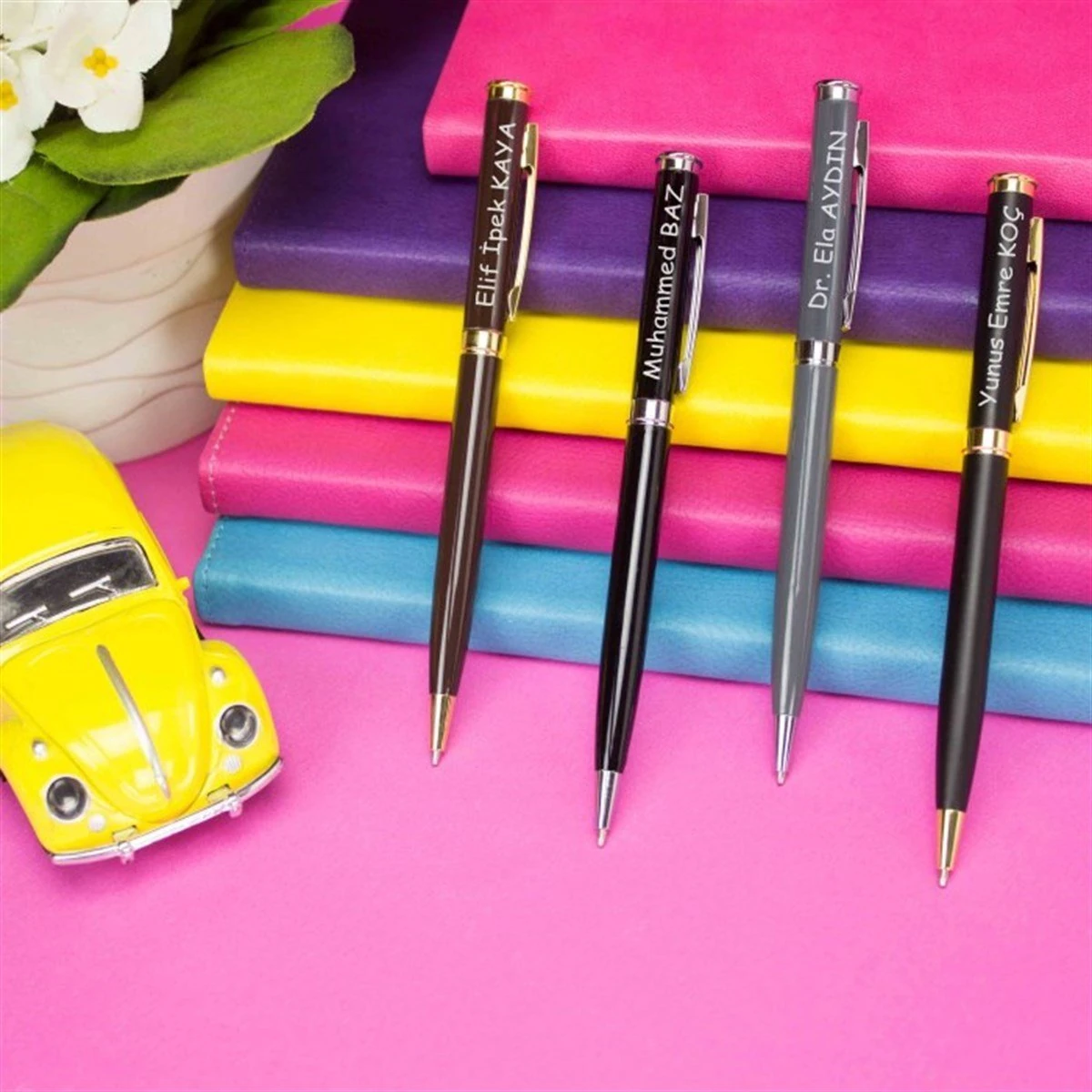 Kişiye Özel Ahşap Kutulu Metal Tükenmez Kalem M3