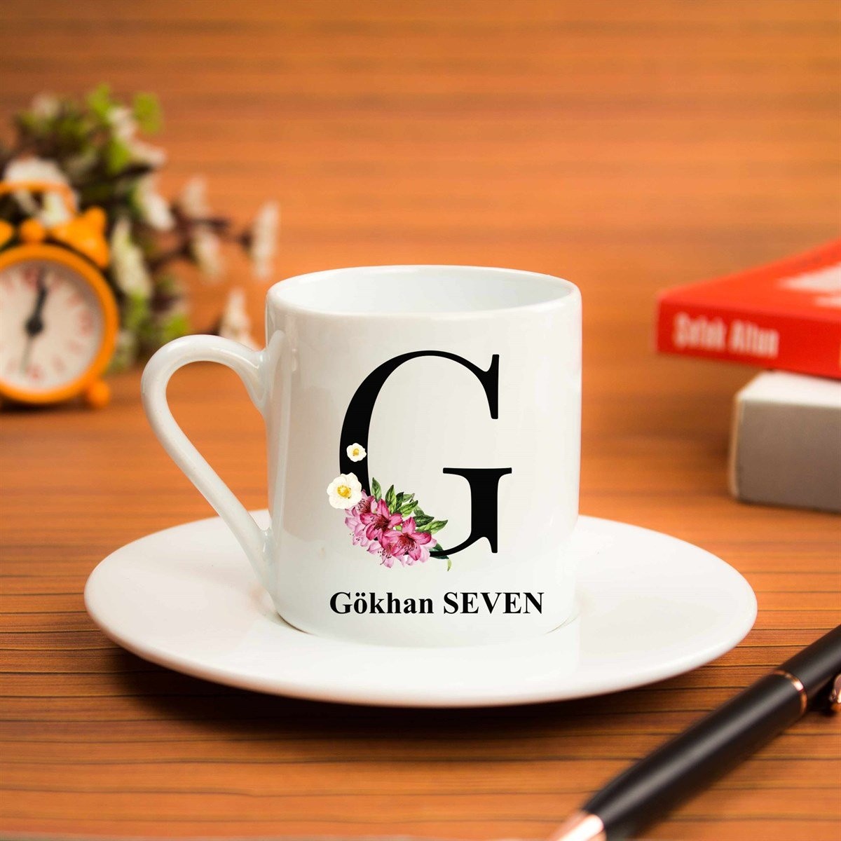 Kişiye Özel 2'li Fincan Seti - Harf
