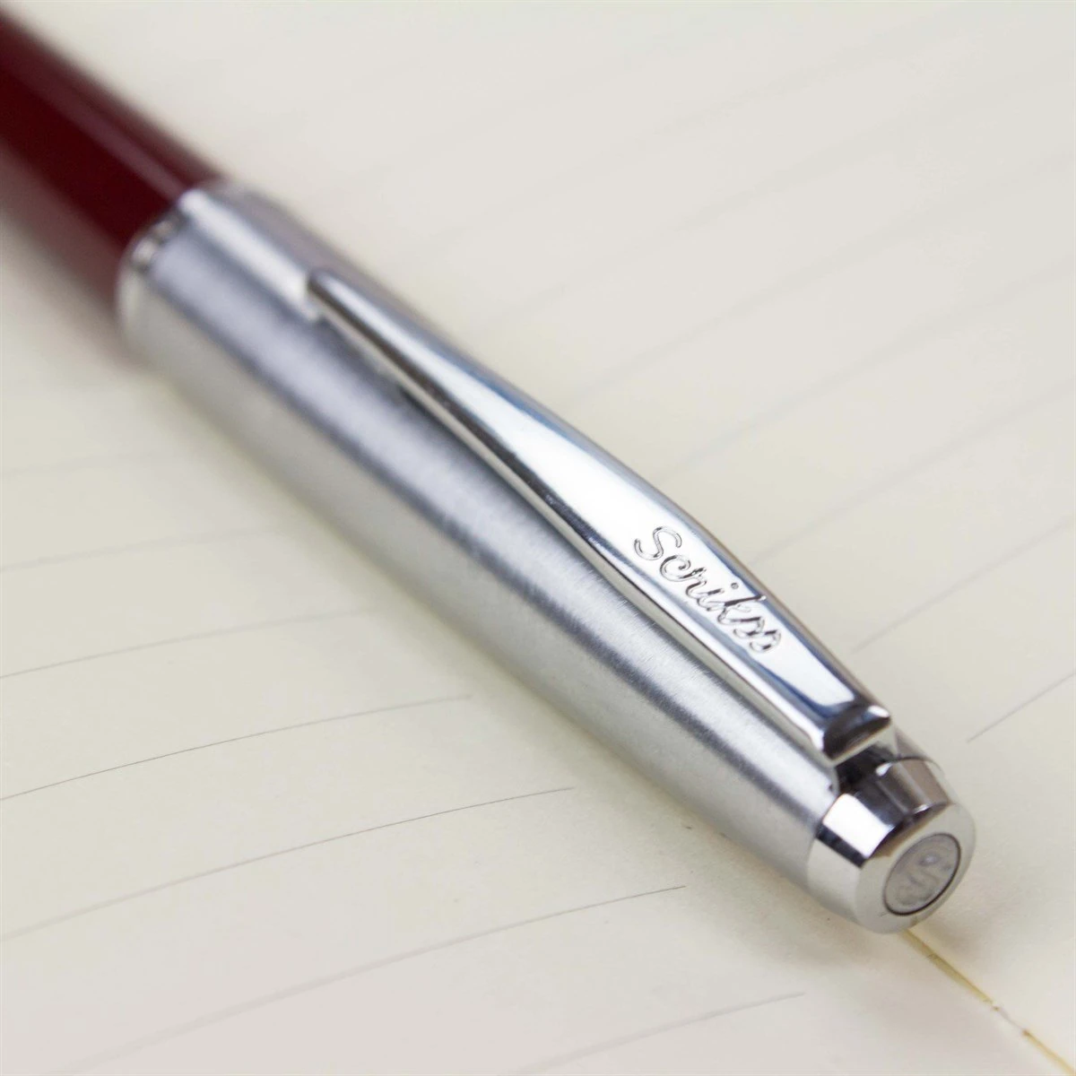 Kişiye Özel Scrikss Metal Gövdeli Tükenmez Kalem Bordo