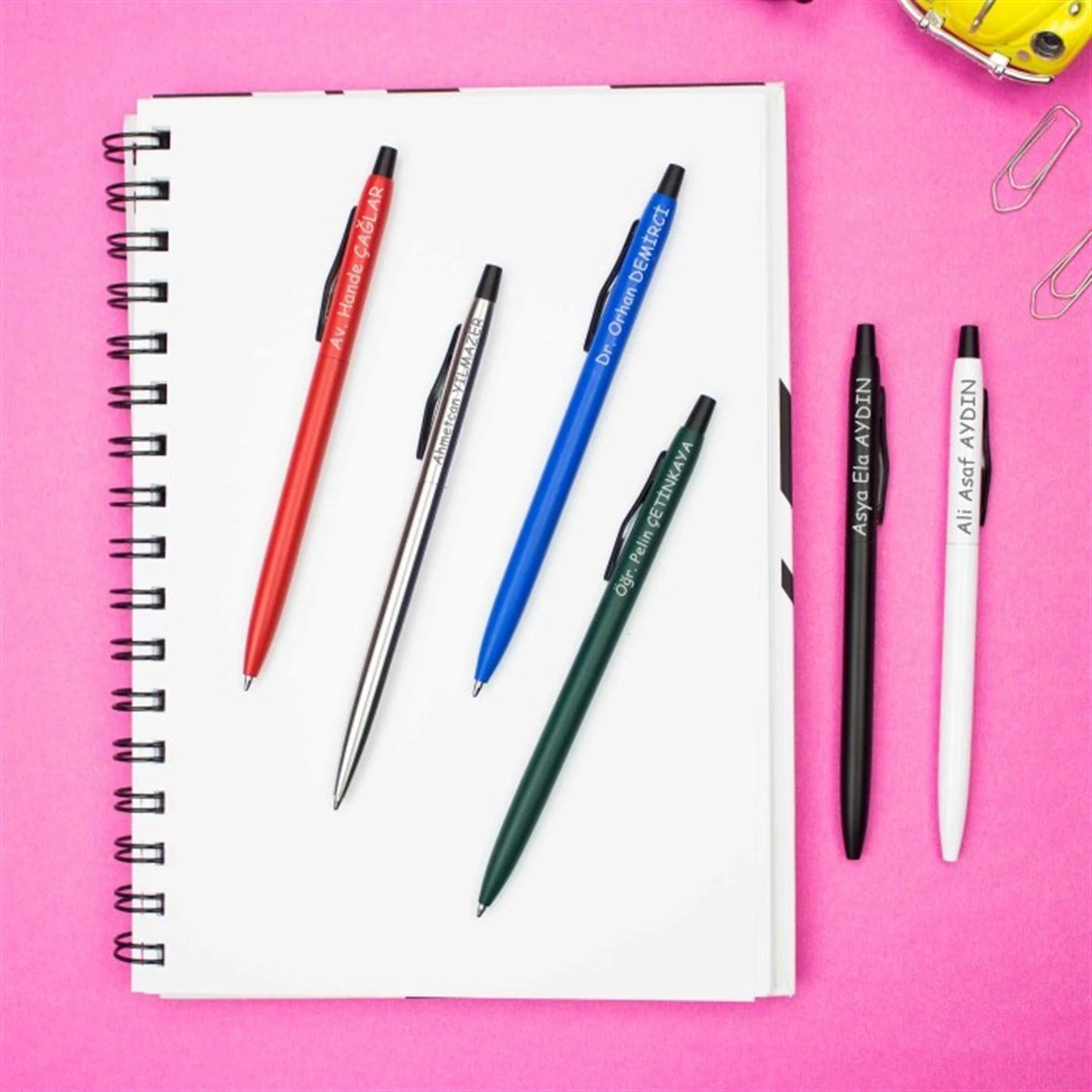 Kişiye Özel Lüks Metal Tükenmez Promosyon Kalem Kutulu