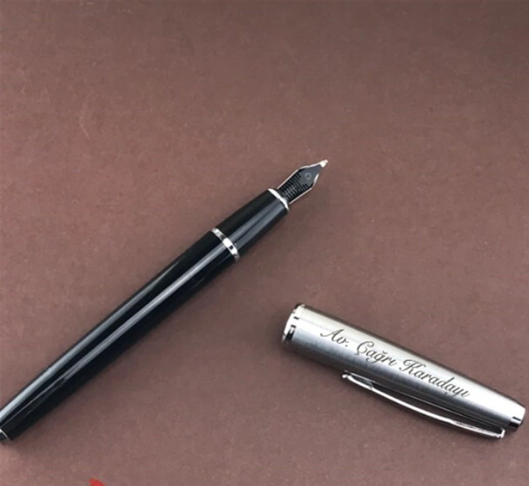 Kişiye Özel Scrikss Marka Siyah Gövdeli Metal Dolma Kalem