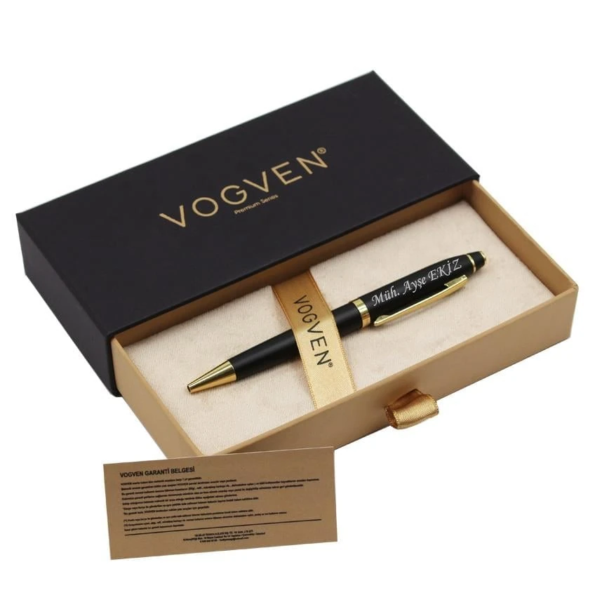 Vogven Marka Kişiye Özel Gold Detaylı Tükenmez Kalem