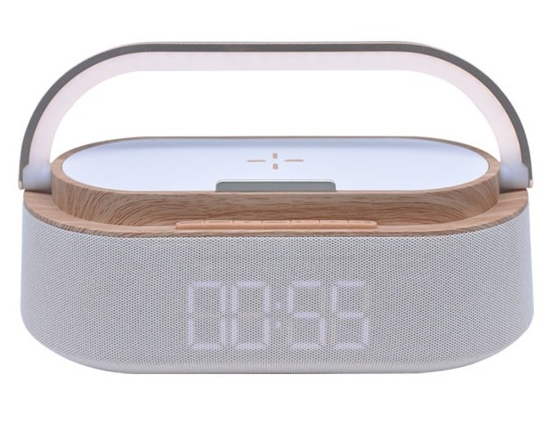 Lüks 5’i Bir Arada Bluetooth Hoparlör Kablosuz Şarj Saat Fonksiyonel Set