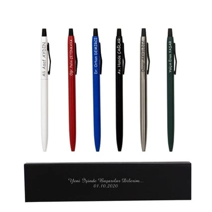 Kişiye Özel Lüks Metal Tükenmez Promosyon Kalem Kutulu