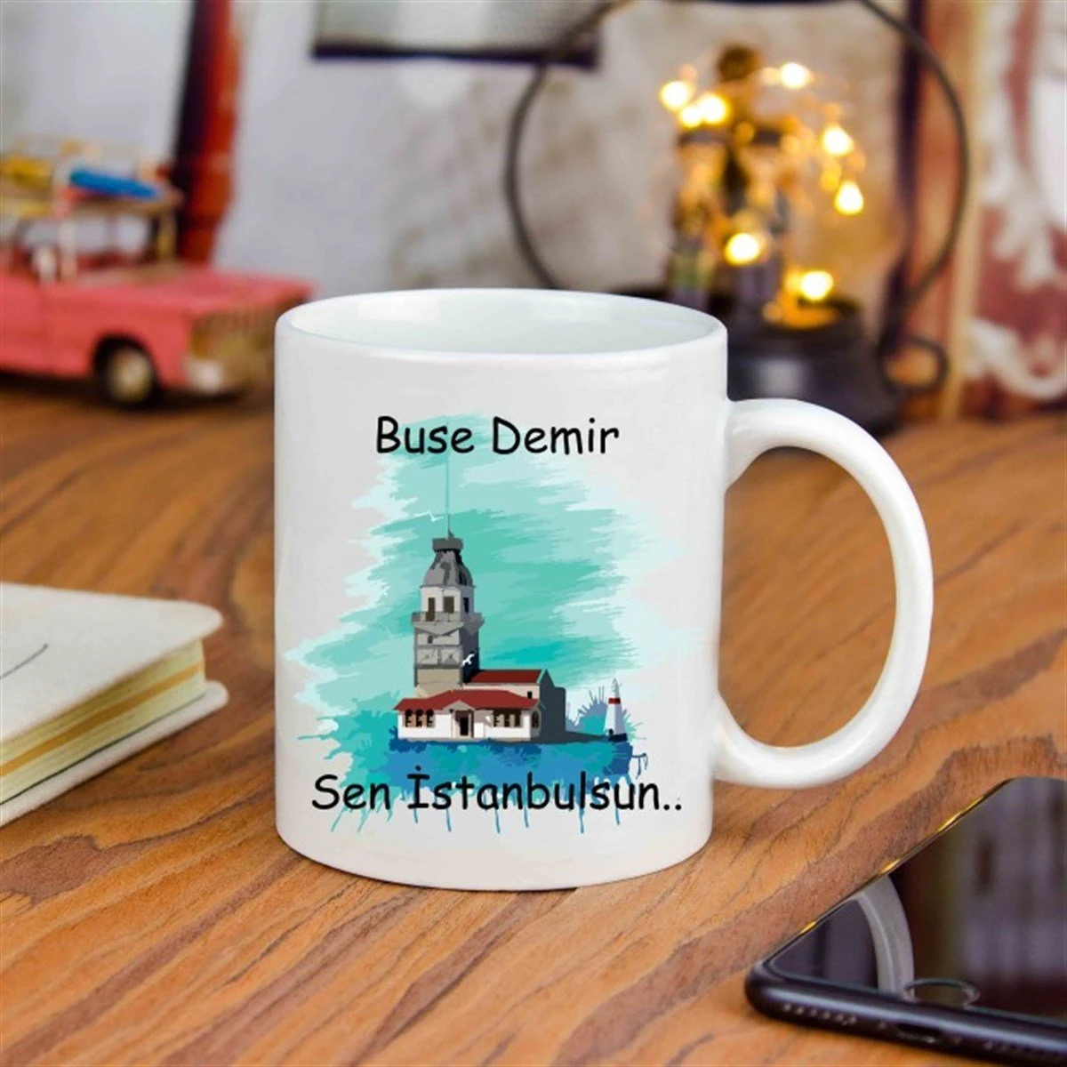 Kişiye Özel Kız Kulesi Temalı Sen İstanbul'sun Kupa Bardak