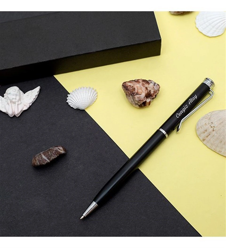 Kişiye Özel Hediye Kutulu Pembe Çiçek Çerçeveli Defter Cam Matara Kolonya ve Kalem