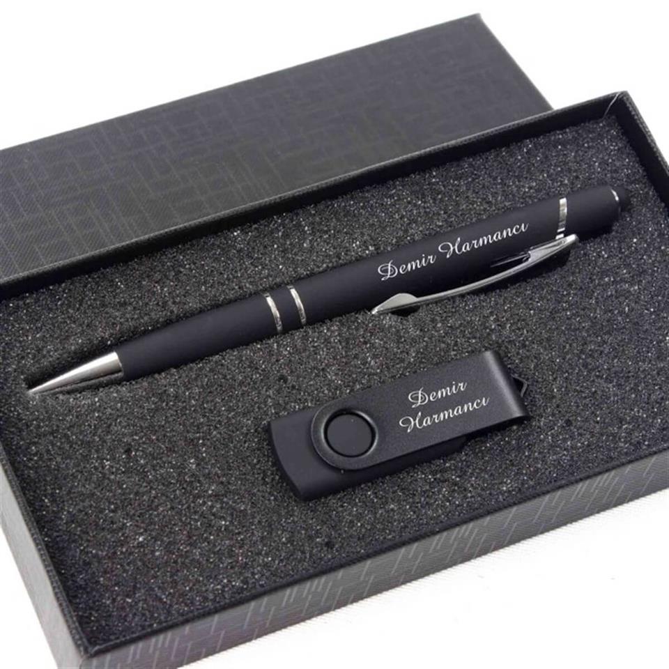 Kişiye Özel Kutulu Kalem ve Usb Flash Bellek Seti