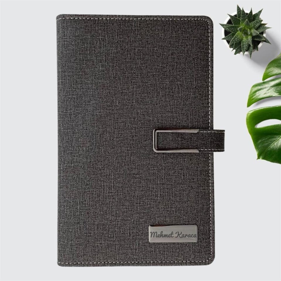 Kişiye Özel Lüx Organizerli Defter ve Divit Kalem Kutulu Set - Renk Seçenekli