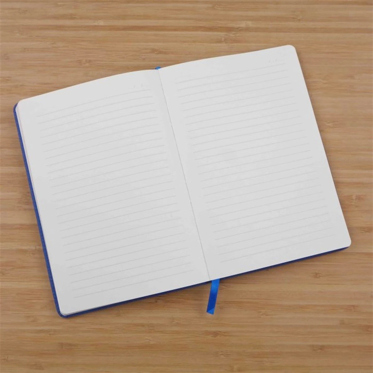 Kişiye Özel Beyaz Renk Çizgili Defter ve Metal Roller Kalem Seti