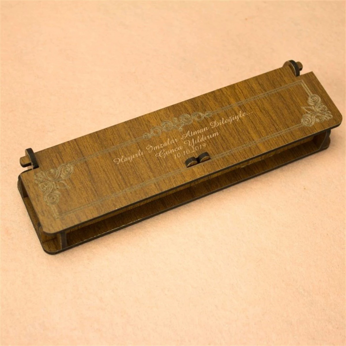 Kişiye Özel Ahşap Kutulu Metal Tükenmez Kalem M3