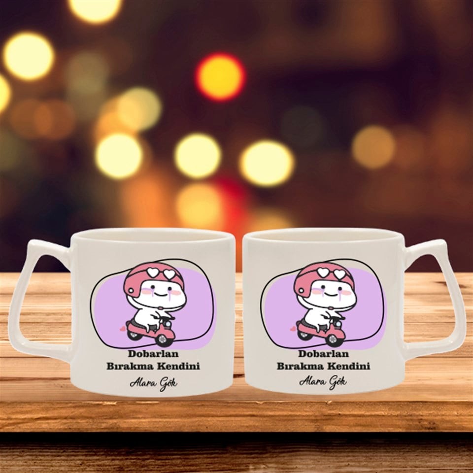 Kişiye Özel Seramik Kupa Bardak - Dobarlan Bırakma Kendini