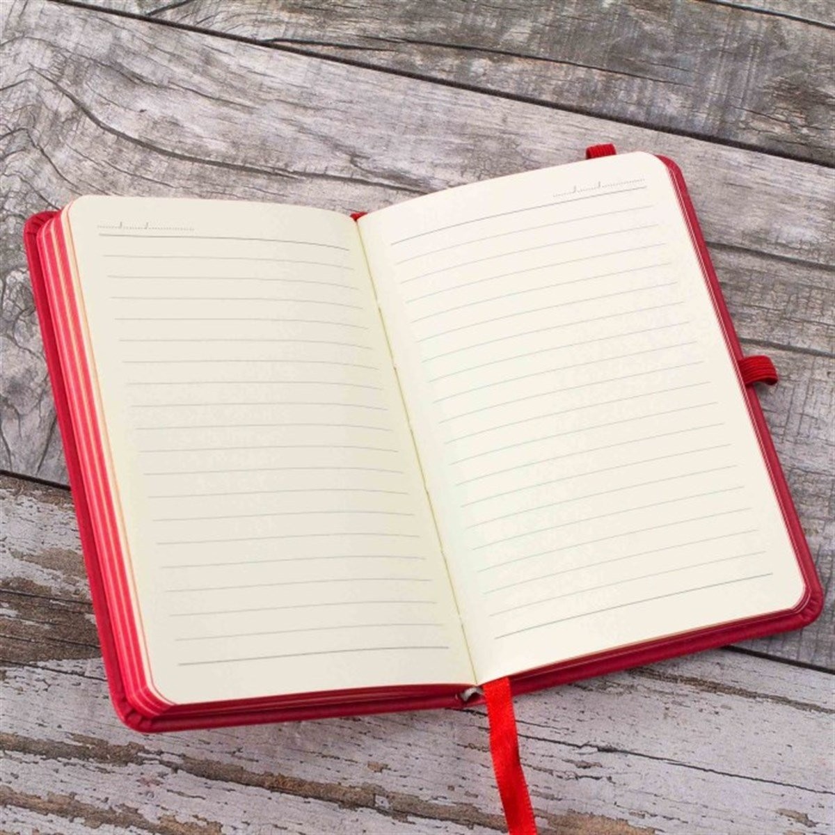 Kişiye Özel Kırmızı Defter ve Silindir Kutulu Tükenmez Kalem Seti