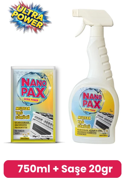 Nanopax Mutfak - Yağ Sökücü & 1 Adet Hediye Toz Temizlik Saşesi