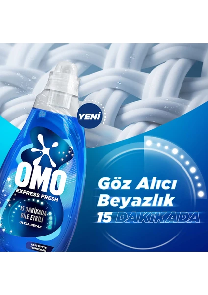 Omo Express Fresh Ultra Beyaz Sıvı Çamaşır Deterjanı 1480 ml