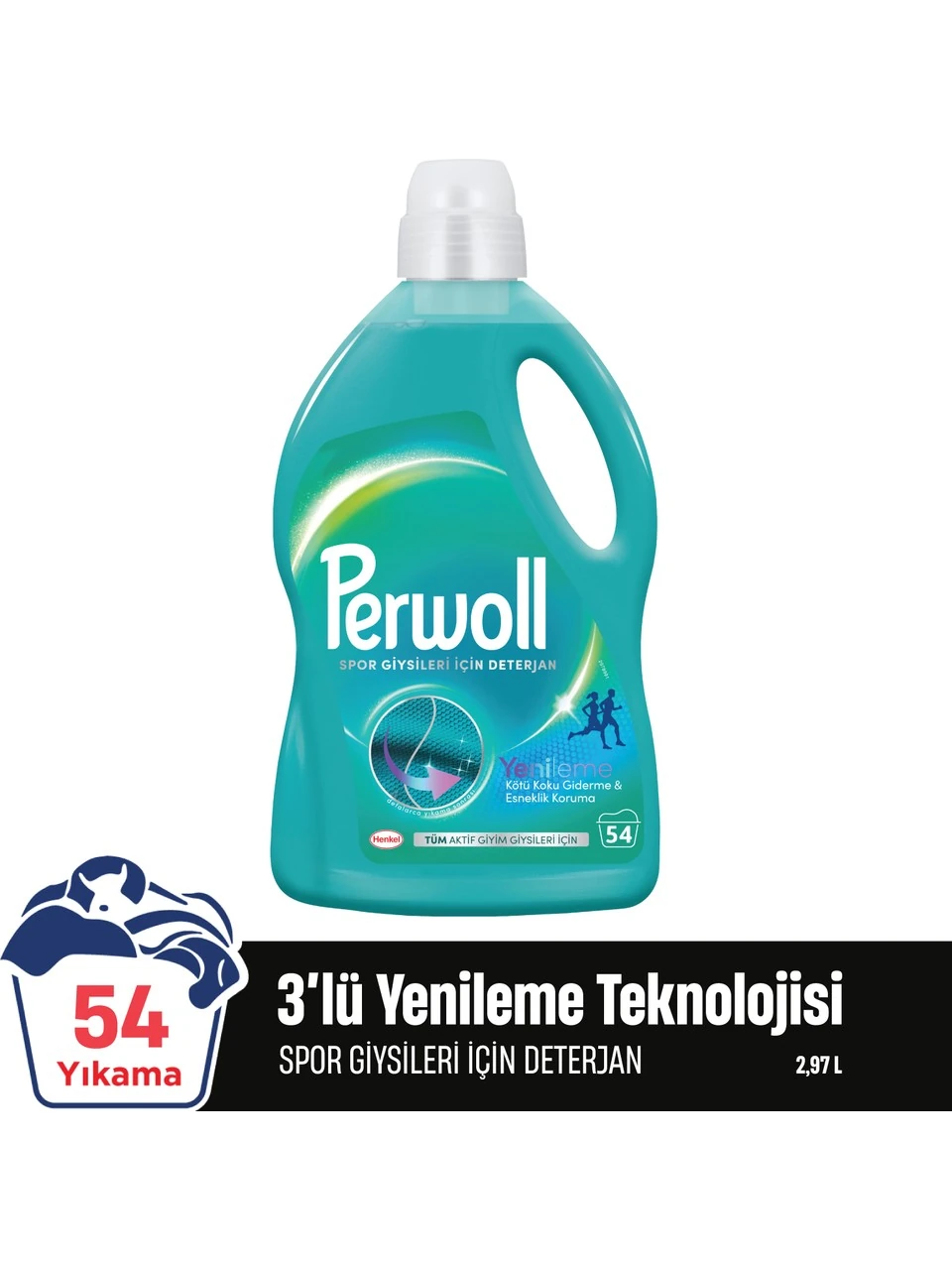 Perwoll Spor Giysiler İçin Hassas Bakım Sıvı Deterjanı 2970 ml (54 Yıkama)