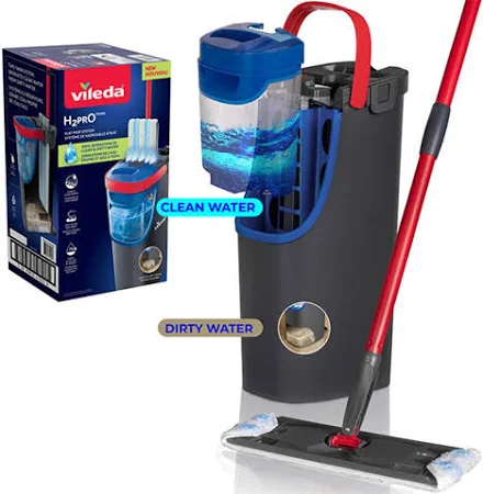 Vileda H2PRO%100 Kirli ve Temiz Suyu Ayıran Temizlik Seti & Mikrofiber Mop
