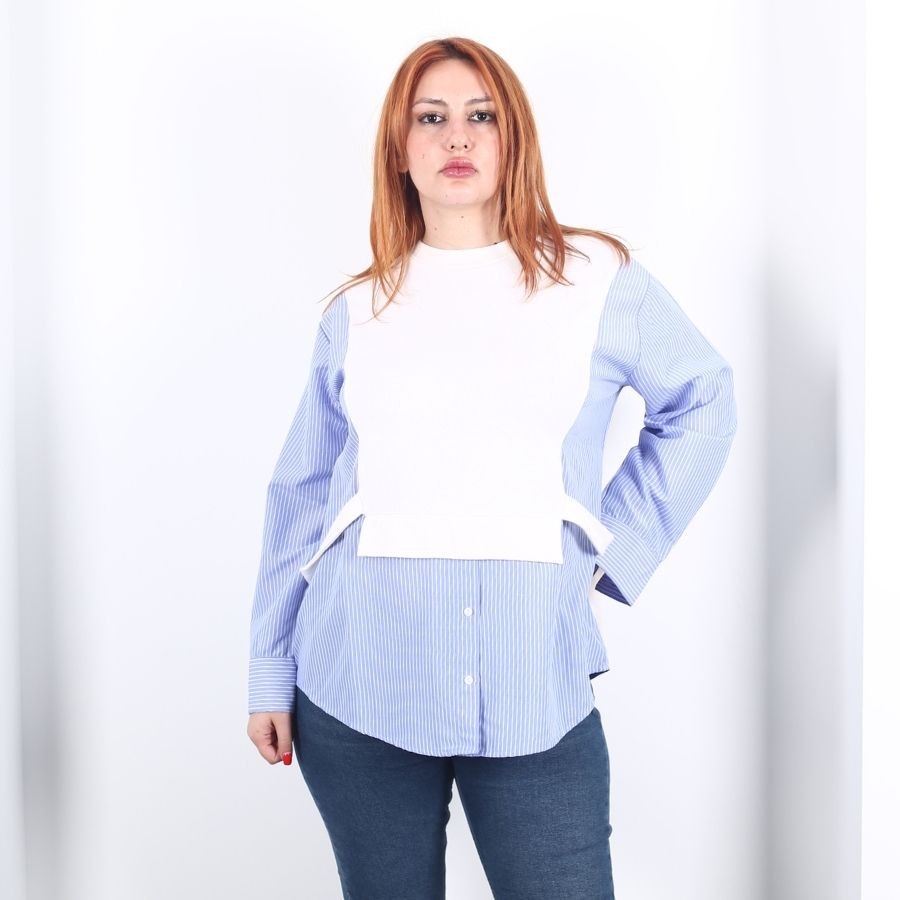 Modavega Garnili Kuşaklı Sweatshirt 2766