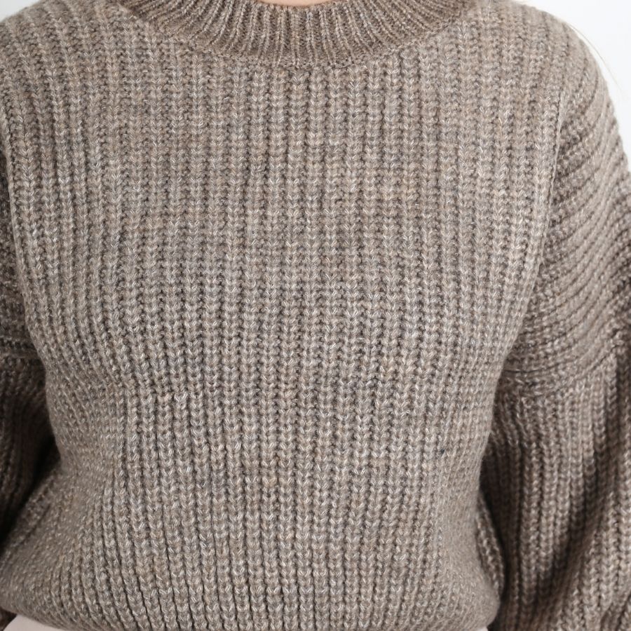 Modavega Kol Ucu Lastikli Selanik Triko Kazak 7058