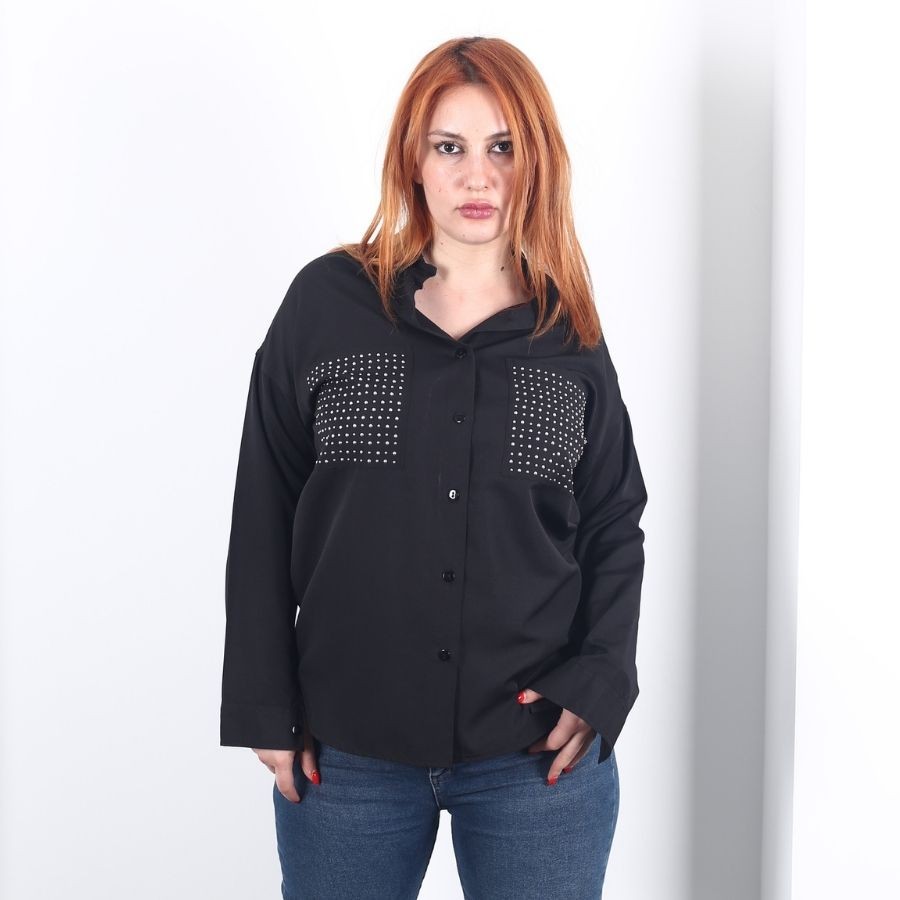 Modavega Cep Taşlı Coton Gömlek 8039