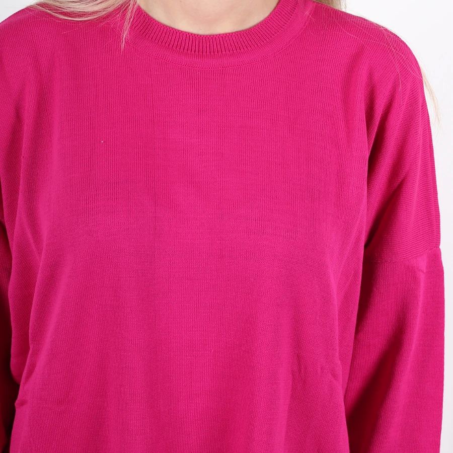 Modavega Bisiklet Yaka Salaş Triko Tunik 