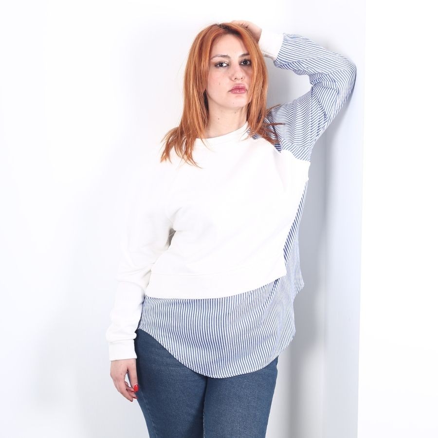 Modavega Garnili Kuşaklı Sweatshirt 2766