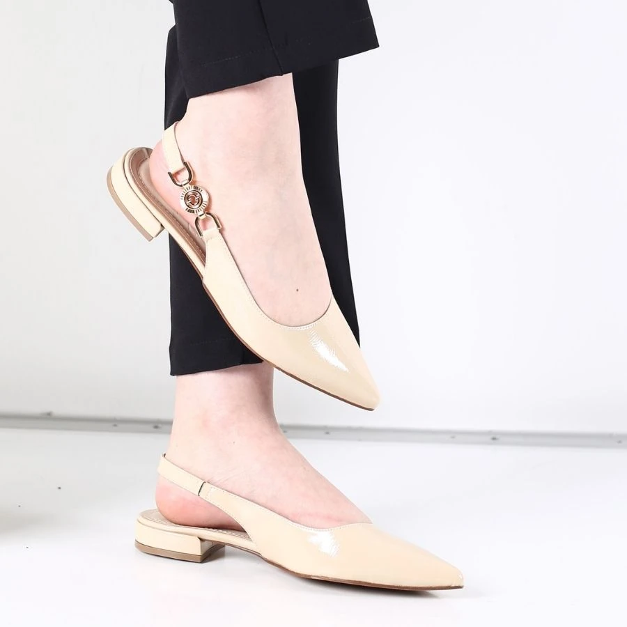 Modavega Toka Detaylı Arkası Açık Kadın Babet 25806S