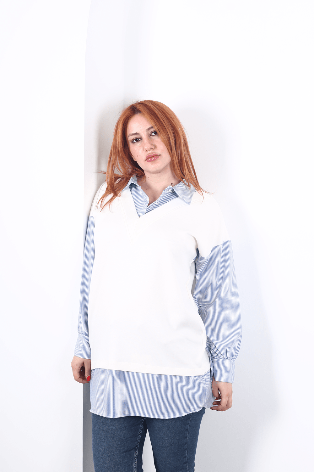 Modavega Gömlek Yaka Tunik 616