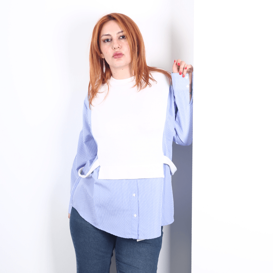 Modavega Garnili Kuşaklı Sweatshirt 2766
