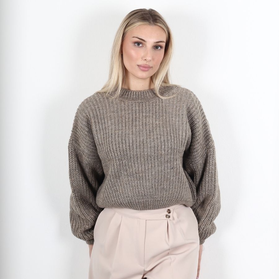 Modavega Kol Ucu Lastikli Selanik Triko Kazak 7058