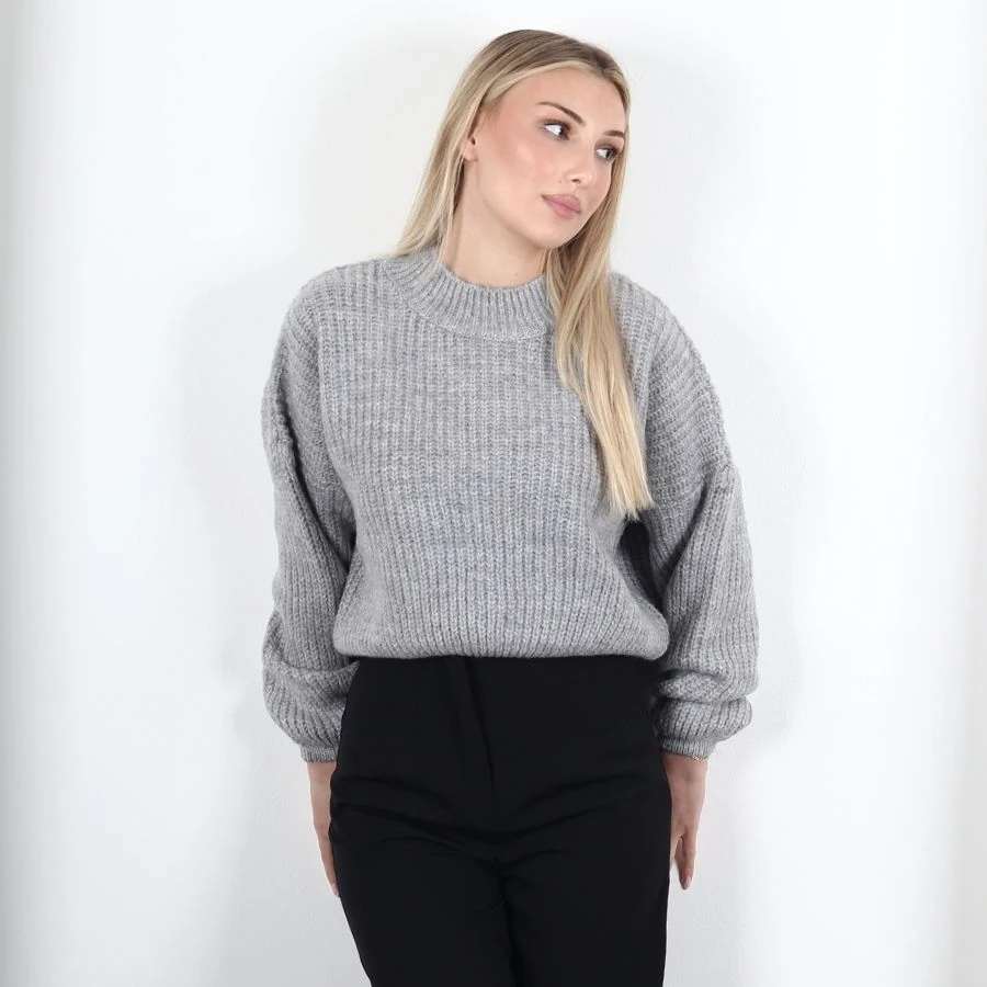 Modavega Kol Ucu Lastikli Selanik Triko Kazak 7058