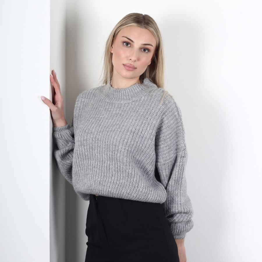 Modavega Kol Ucu Lastikli Selanik Triko Kazak 7058