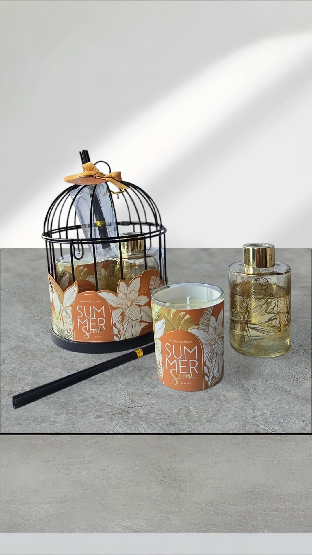 Kafesli Oda Kokusu ve Mum Hediye Seti - Fresh Mango