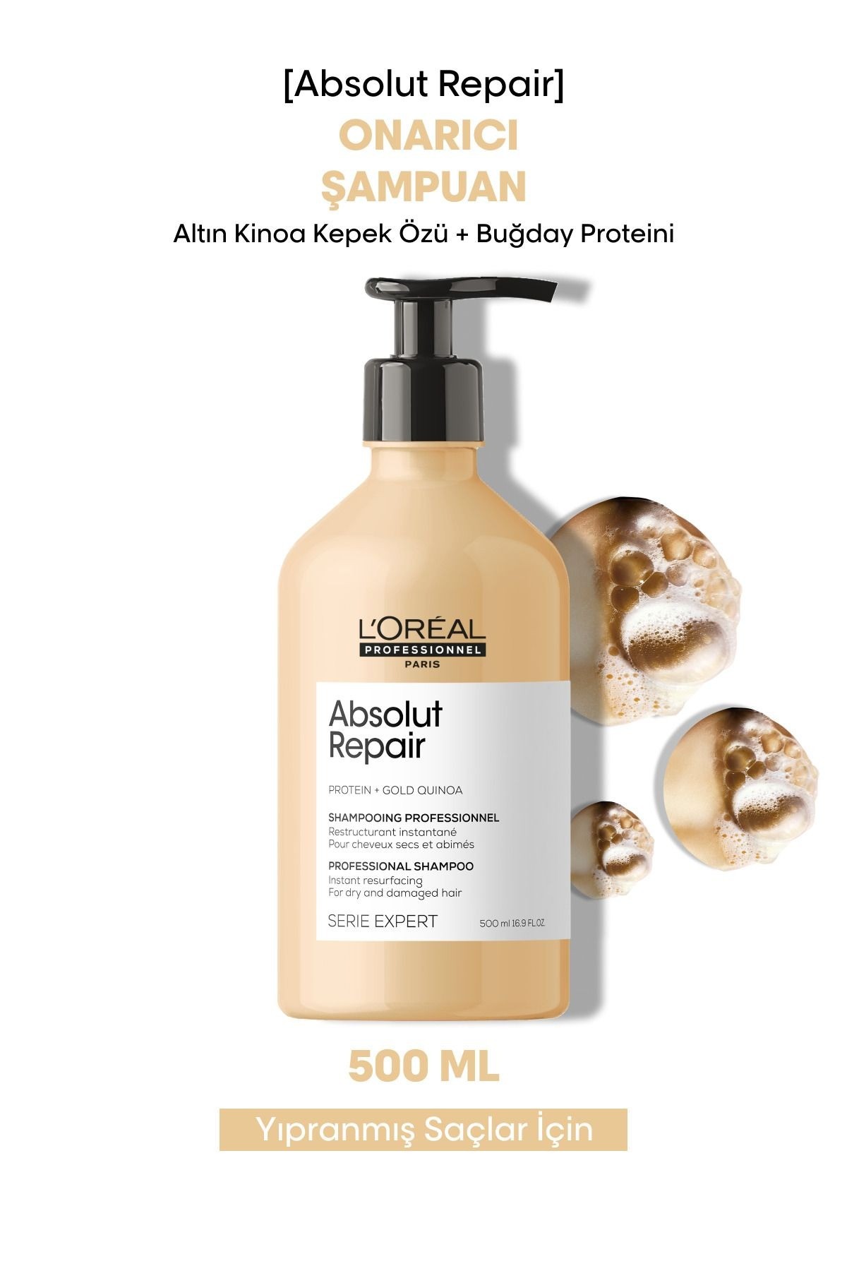 Loreal Serie Expert Absolut Repair Yıpranmış Saçlar Için Onarıcı Şampuan 500ml