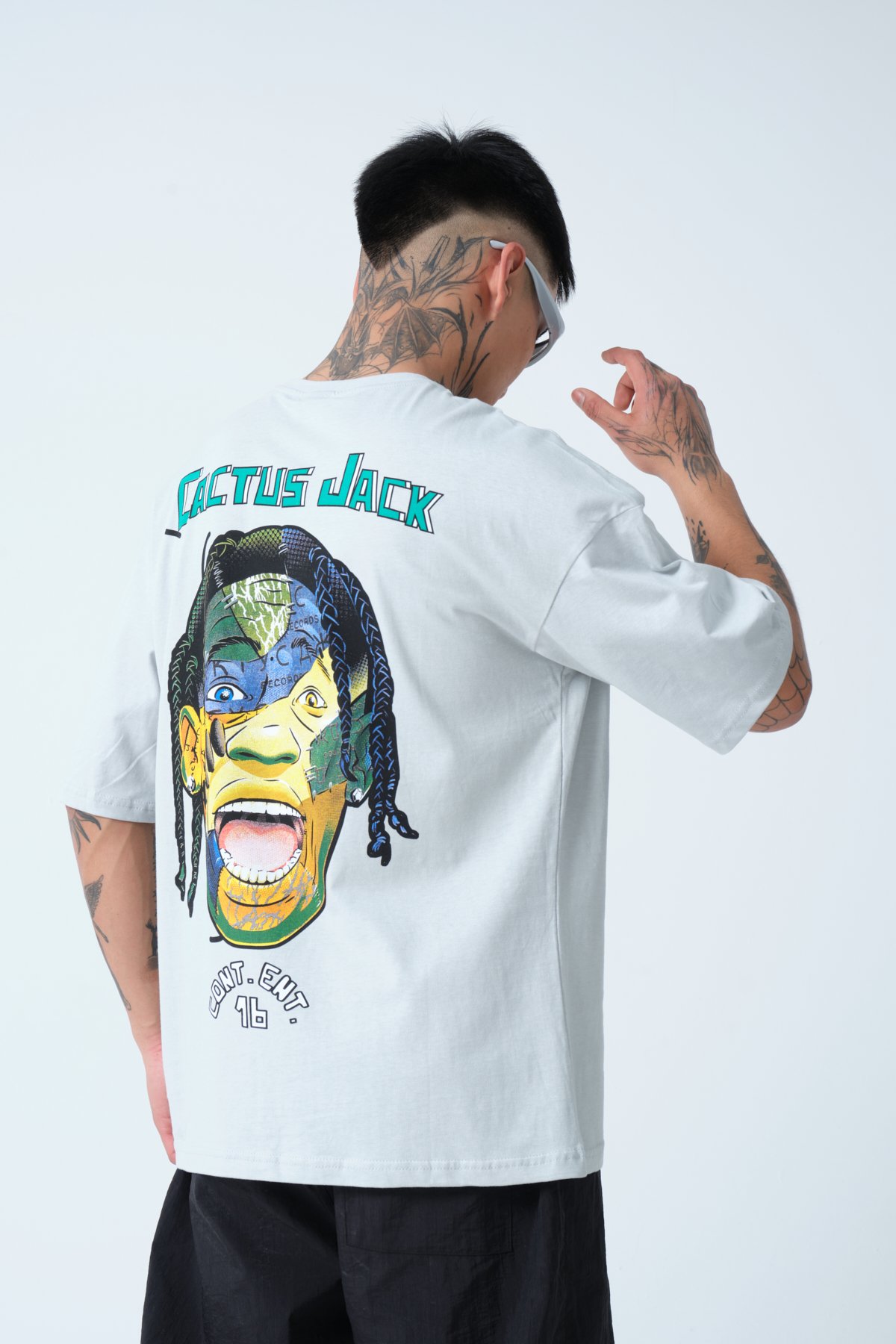 Cactus Jack Baskılı Oversize T-shirt