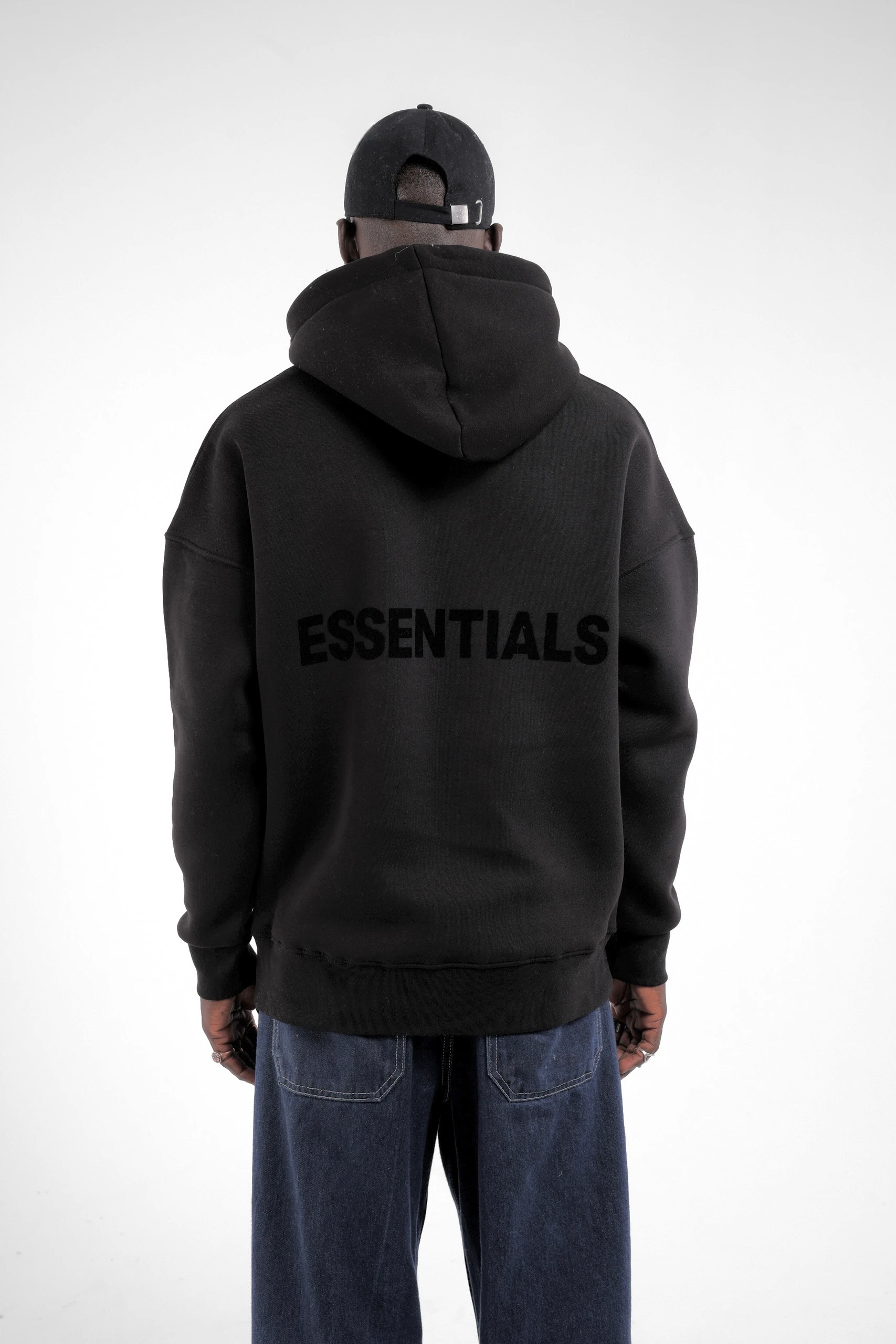ESSENTIALS Baskıl Sweatshirt - Siyah