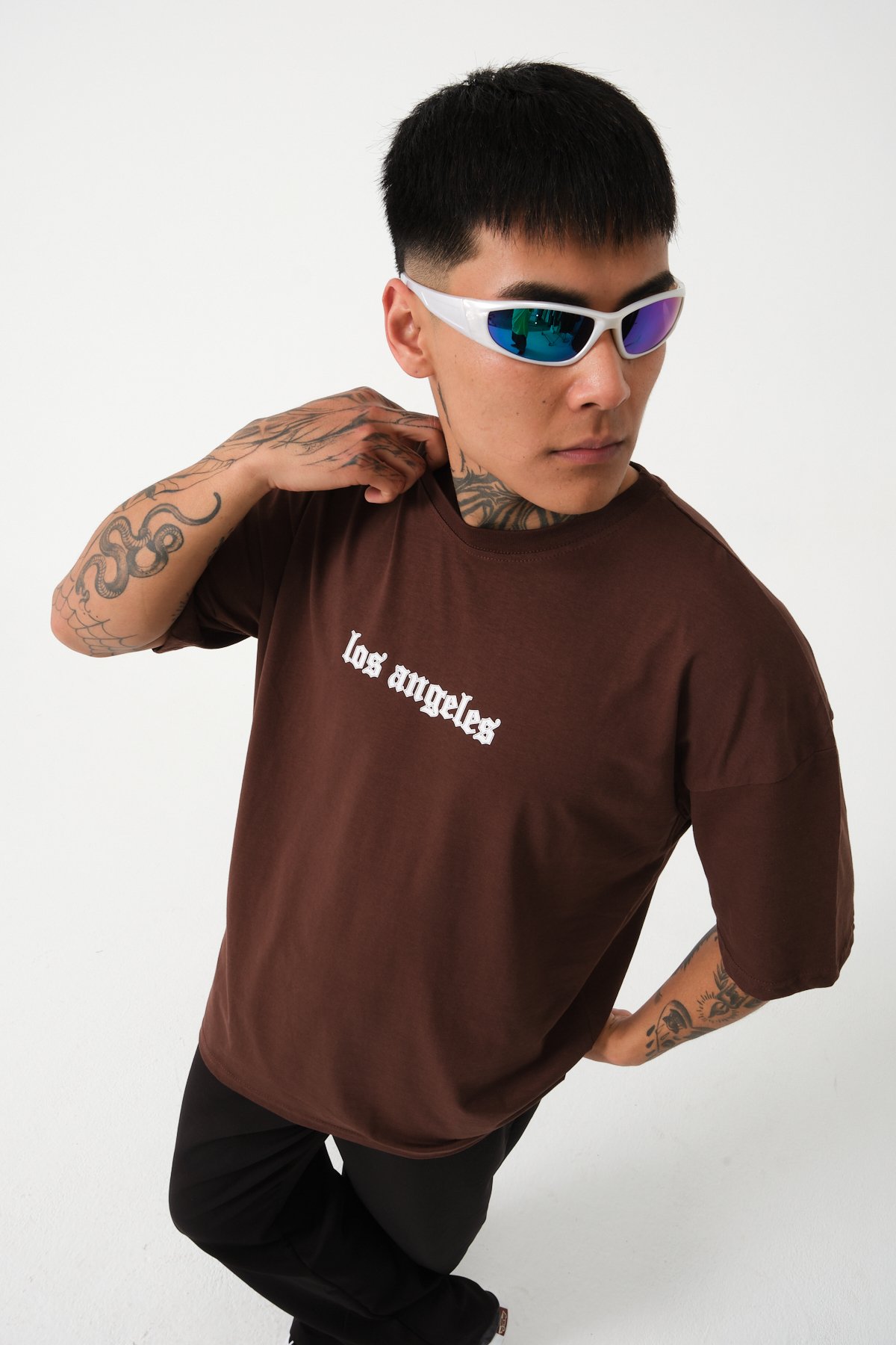 Los Angeles Baskılı Oversize T-shirt