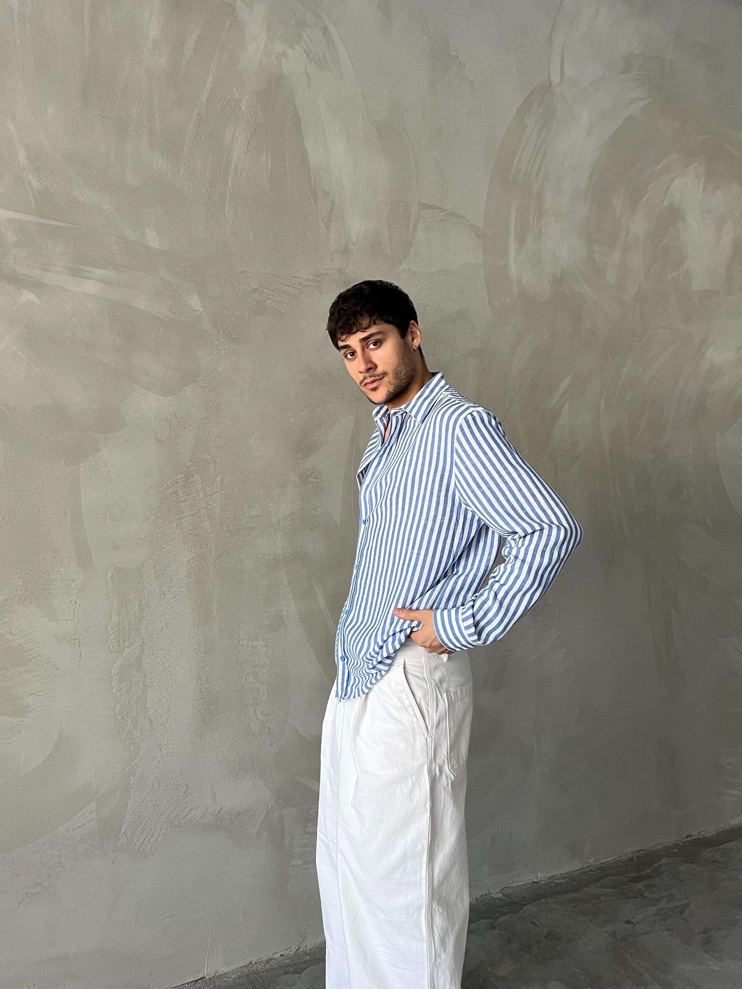 Çizgili Oversize Gömlek