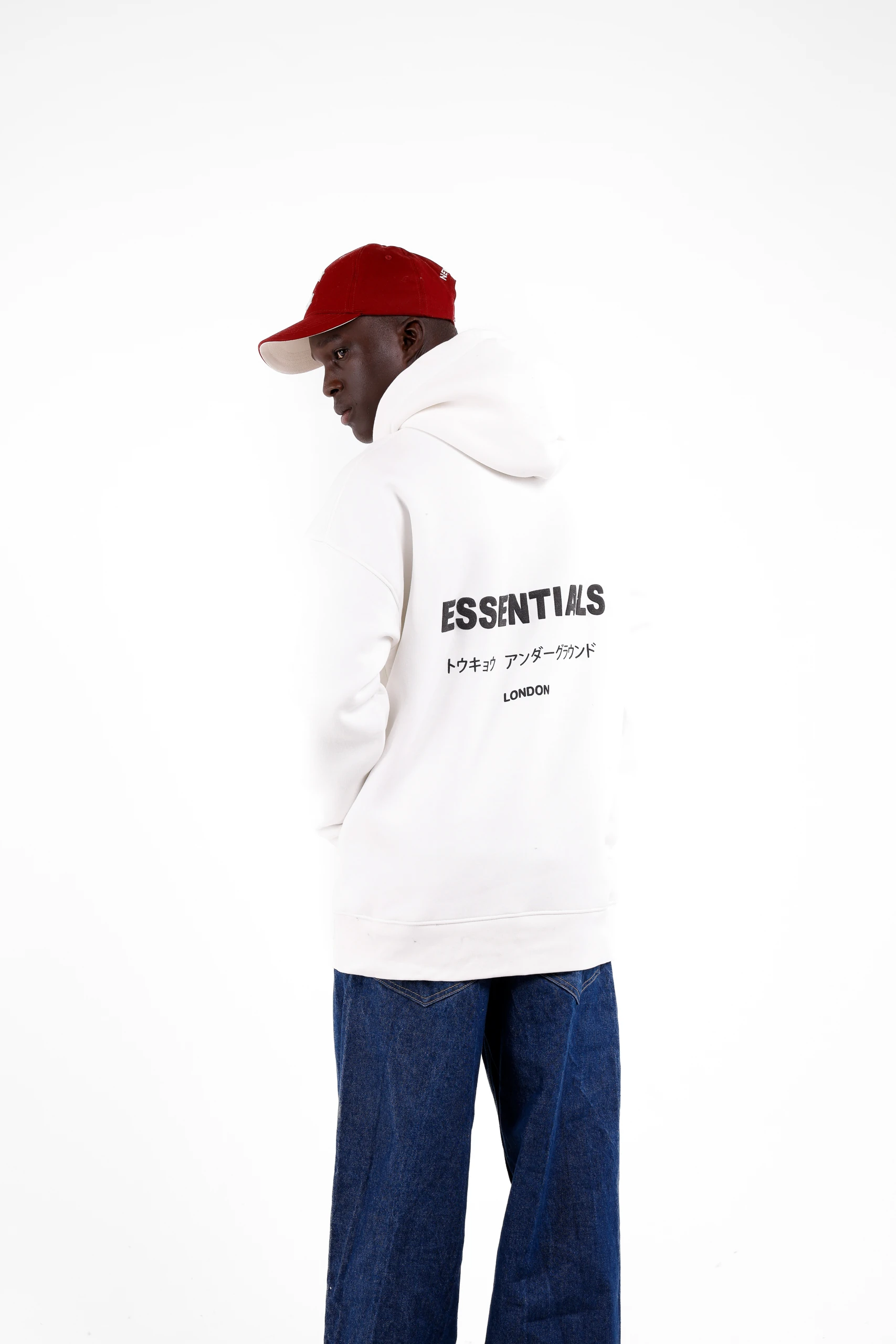 ESSENTIALS LONDON Baskılı Sweatshirt - Beyaz