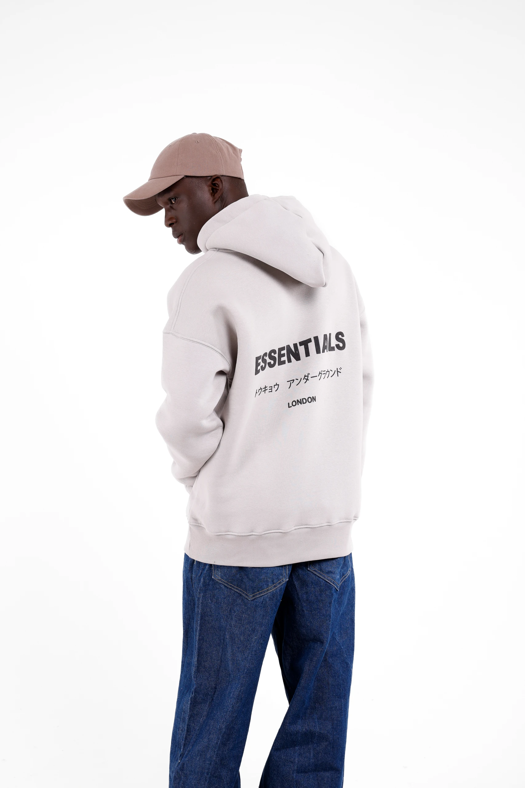 ESSENTIALS LONDON Baskılı Sweatshirt - Açık Gri