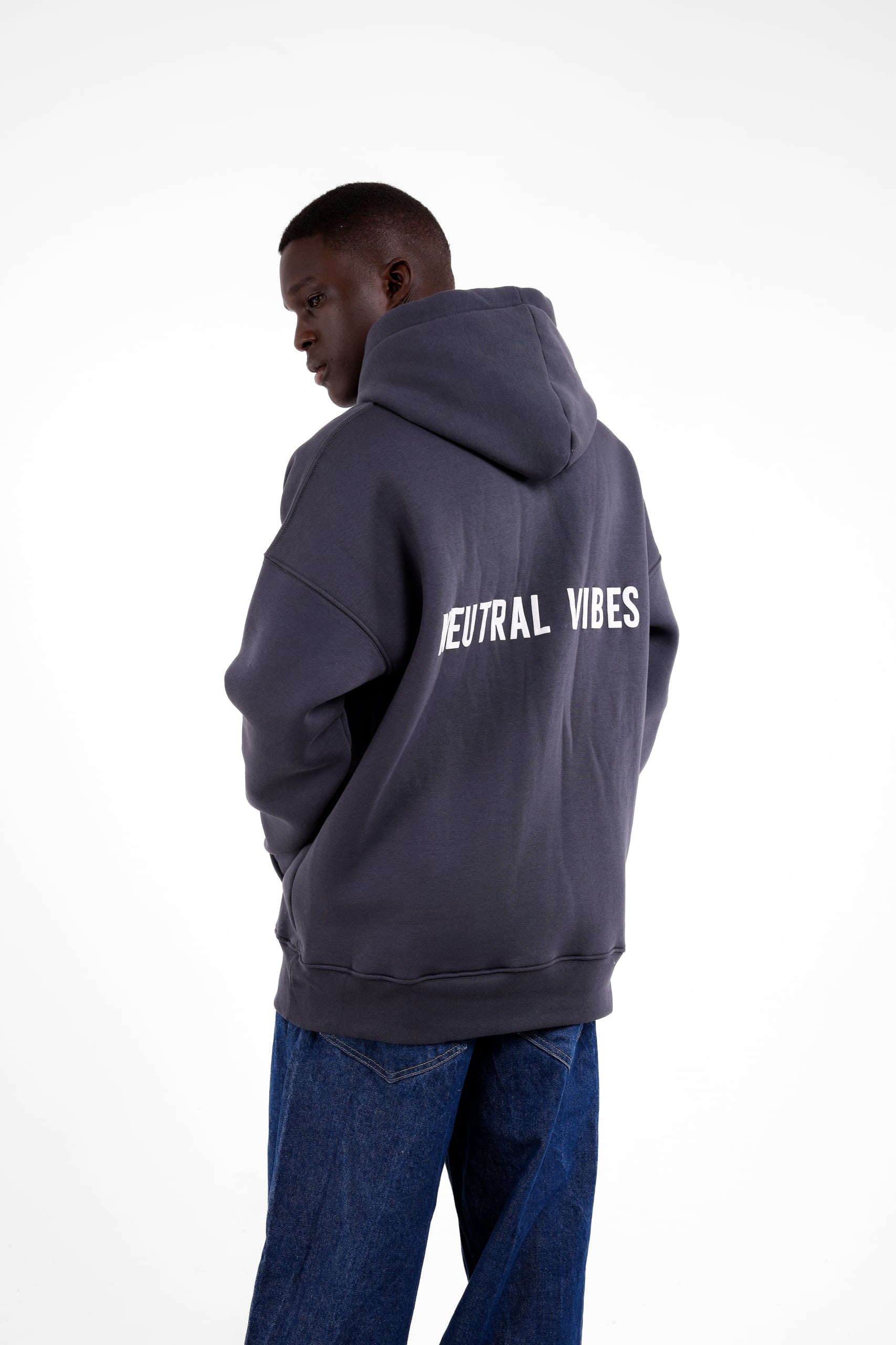 Neutral Vibes Baskılı Sweatshirt - Antrasit