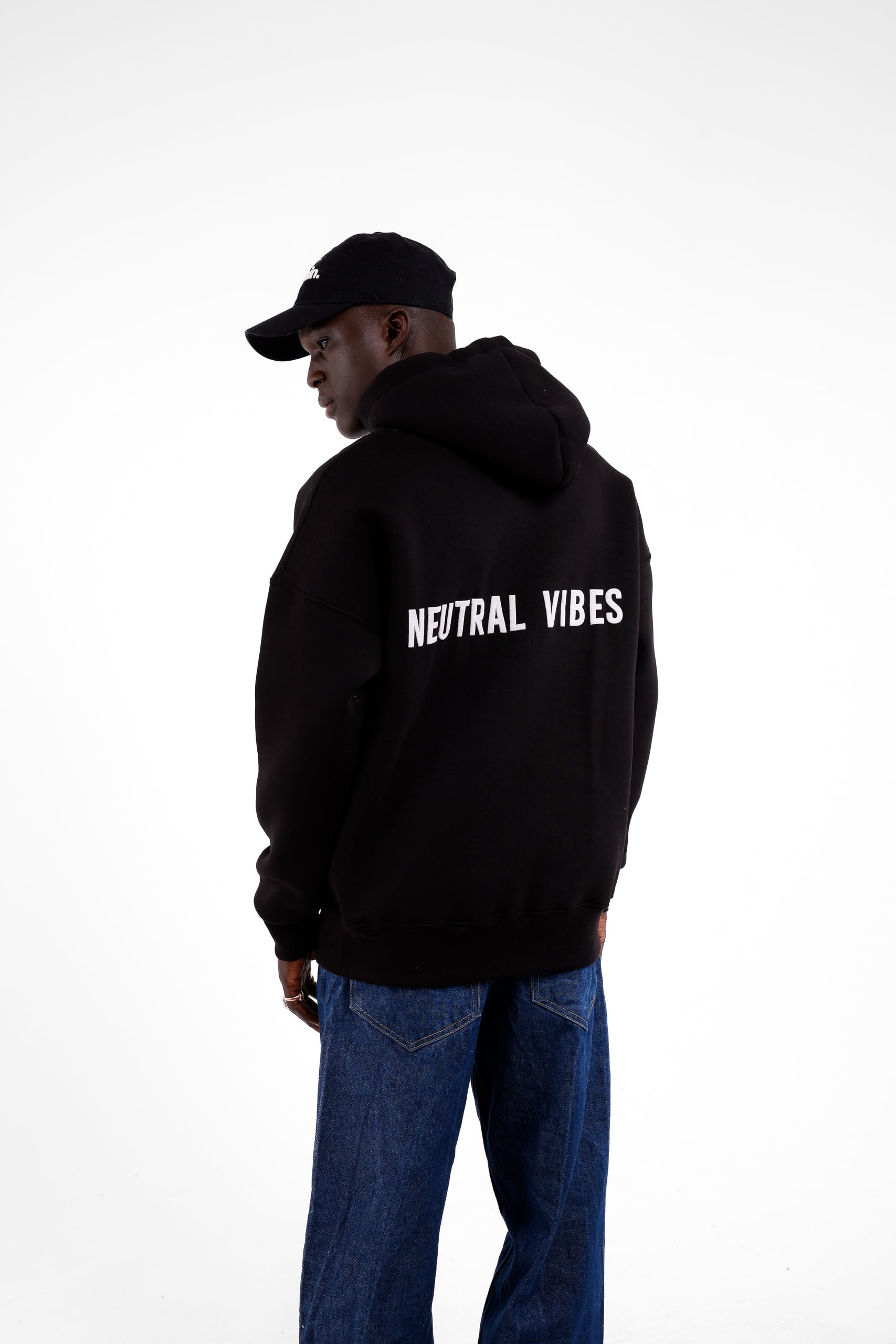Neutral Vibes Baskılı Sweatshirt - Siyah