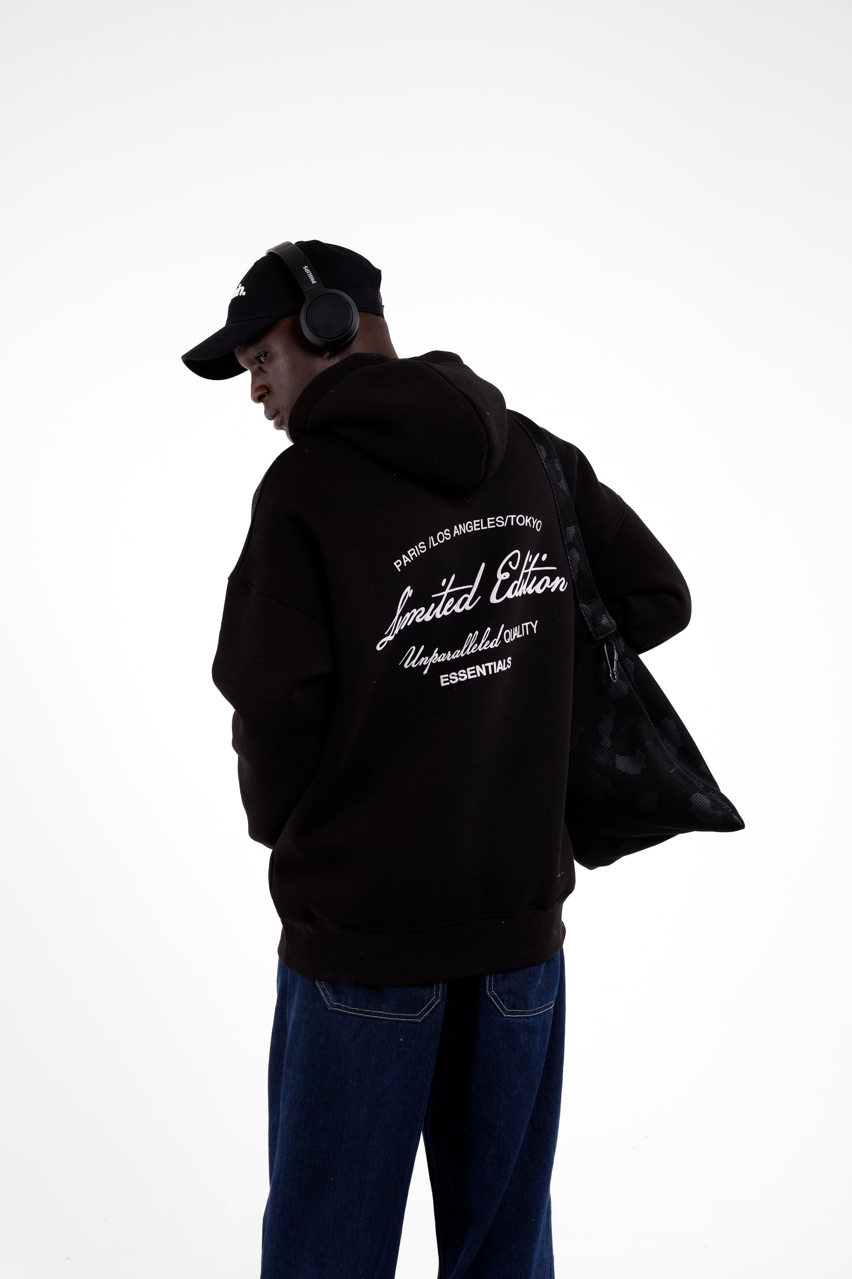 Limited Edition Essentials Baskılı Sweatshirt - Siyah