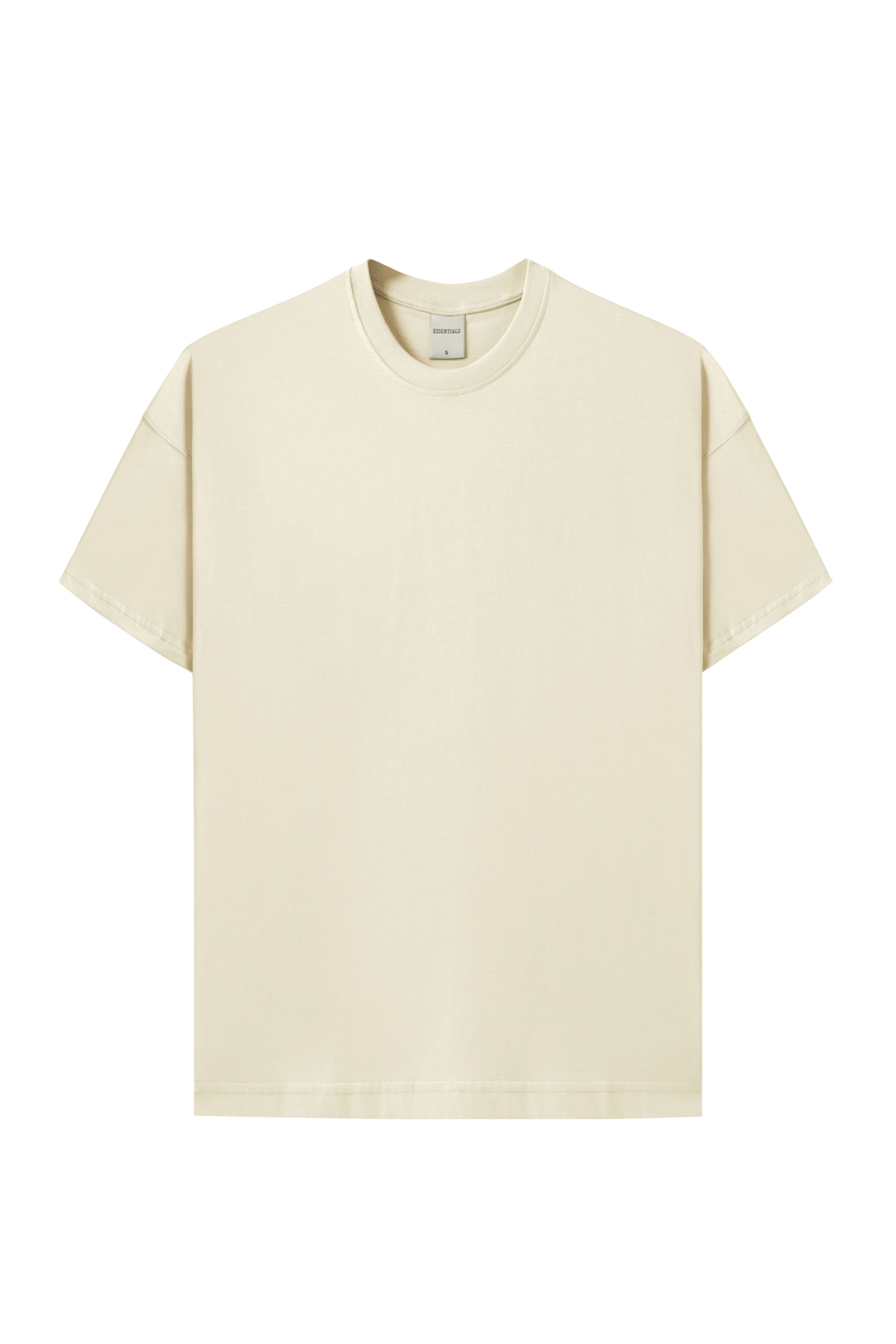 Basic Oversize T-shirt - Açık Bej