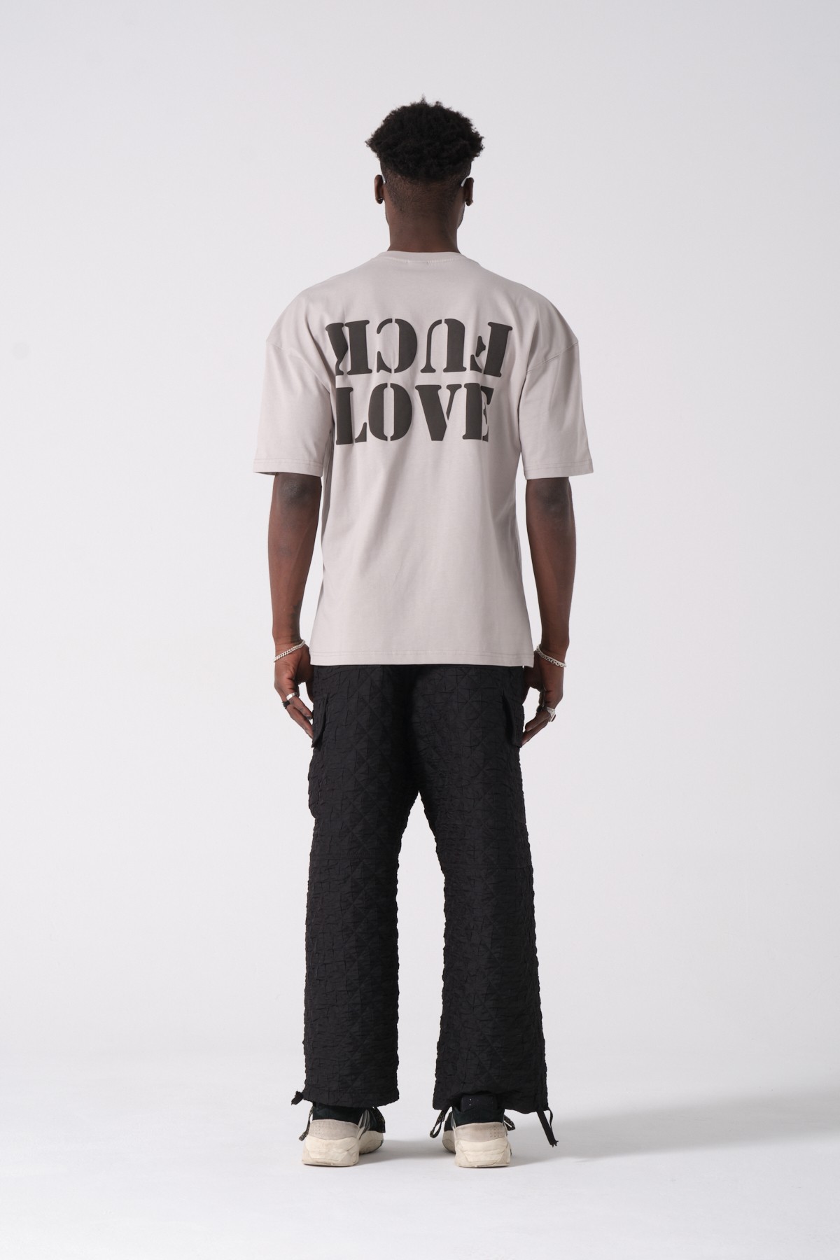 Fck Love Baskılı Oversize T-shirt